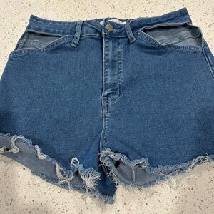 Windsor Cut Out Denim Shorts Size M - Denim - Cut Out Shorts - Windsor - Shorts